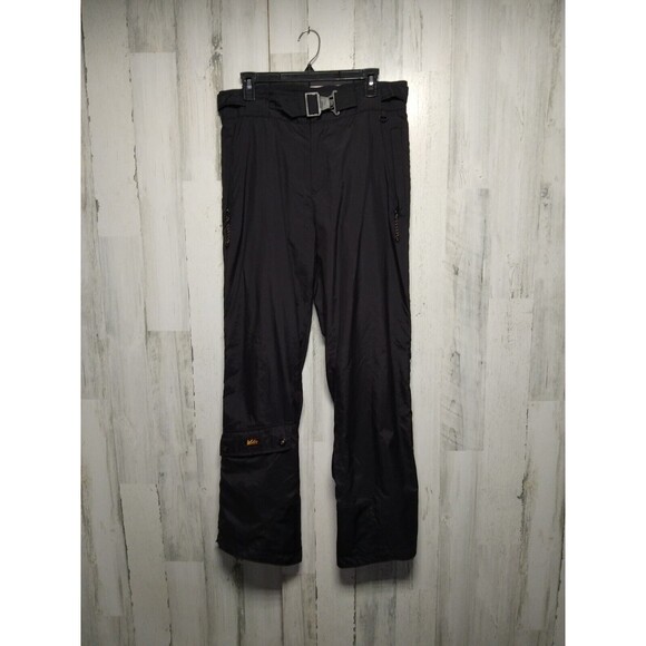 Vintage Rei Pants Mens Black Thaw Water Resistant Full Zip Leg - Picture 1 of 9